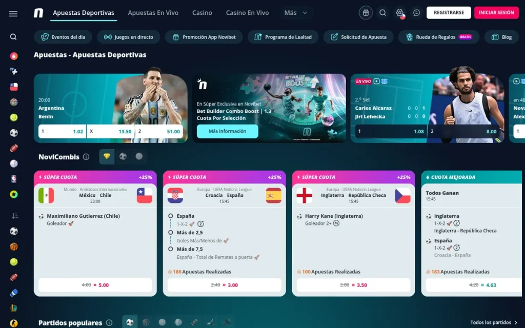 Apuestas deportivas en Novibet